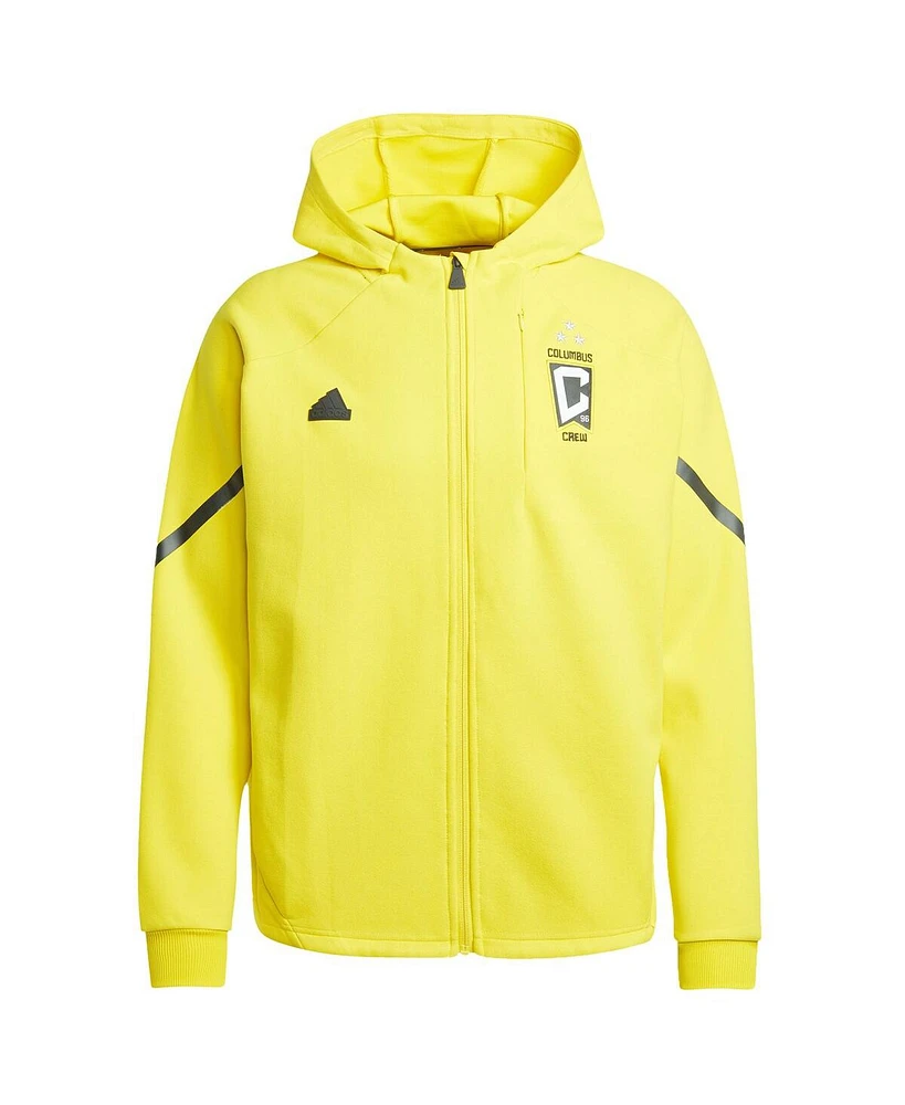 Men's adidas Yellow Columbus Crew 2024 Anthem Travel Full-Zip Jacket