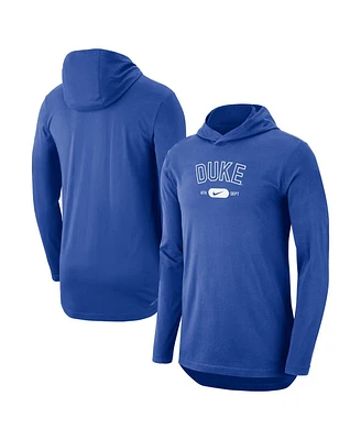 Men's Nike Royal Duke Blue Devils Campus Performance Tri-Blend Long Sleeve Hoodie T-shirt