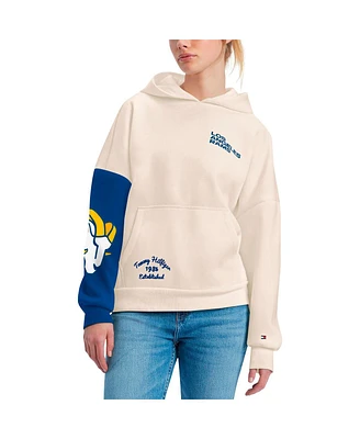 Women's Tommy Hilfiger Cream, Royal Los Angeles Rams Harriet Pullover Hoodie