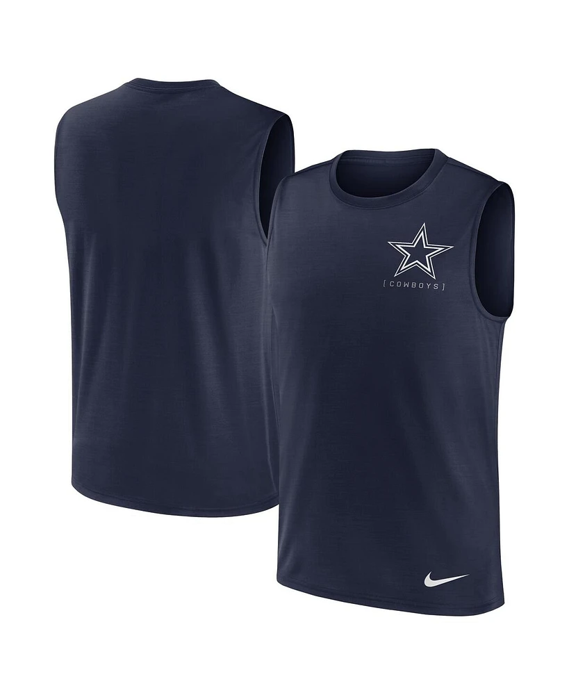 Men's Nike Navy Dallas Cowboys Muscle Tank Top