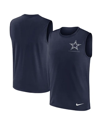 Men's Nike Navy Dallas Cowboys Muscle Tank Top