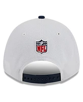 Men's New Era White, Navy New England Patriots 2023 Sideline 9FORTY Adjustable Hat