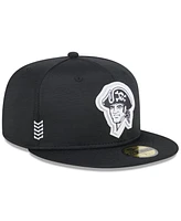 Men's New Era Black Pittsburgh Pirates 2024 Clubhouse 59FIFTY Fitted Hat