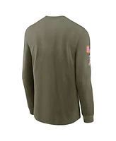 Men's Nike Olive Seattle Seahawks 2022 Salute To Service Long Sleeve T-shirt