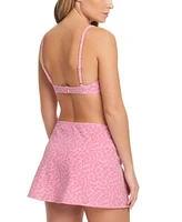 Jessica Simpson Animal Print Bikini Top Cover Up Skirt