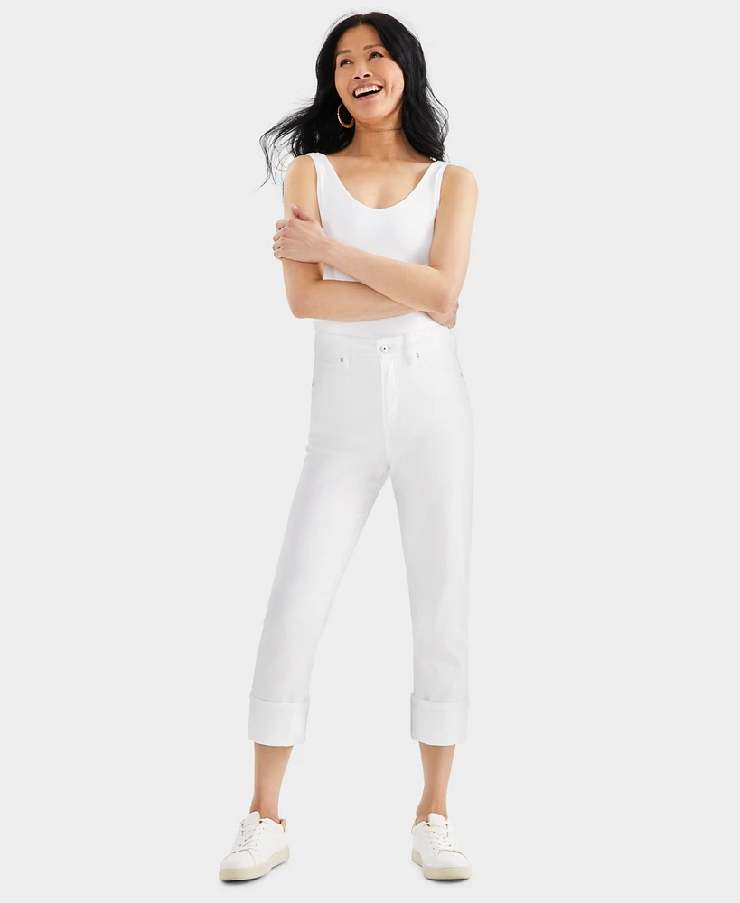 Style & Co Women's High-Rise Cuffed Capri, Created for Macy's