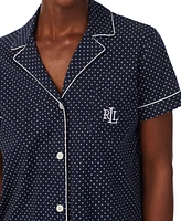 Lauren Ralph Women's 2-Pc. Notched-Collar Bermuda Pajamas Set