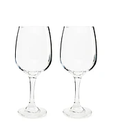 Set of 8- 11.7 oz Clear Glass Wine Goblet