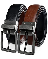 Kenneth Cole Reaction Men's Reversible Faux-Leather Harness-Buckle Belt