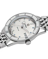 Rado Women's Swiss Automatic Captain Cook Stainless Steel Bracelet Watch 37mm Gift Set