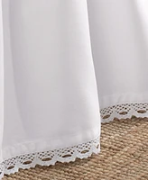 Laura Ashley Crochet Ruffled Cotton Bedskirt