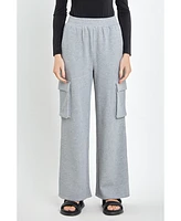 Women's Wide Knit Pants with Pockets