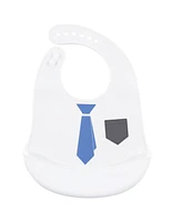 Hudson Baby Infant Boy Silicone Bibs 2pk, Handsome Just Like Dad, One Size