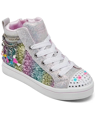 Skechers Little Girls Twi-Lites - Charm Glitz Light-Up Casual Sneakers from Finish Line