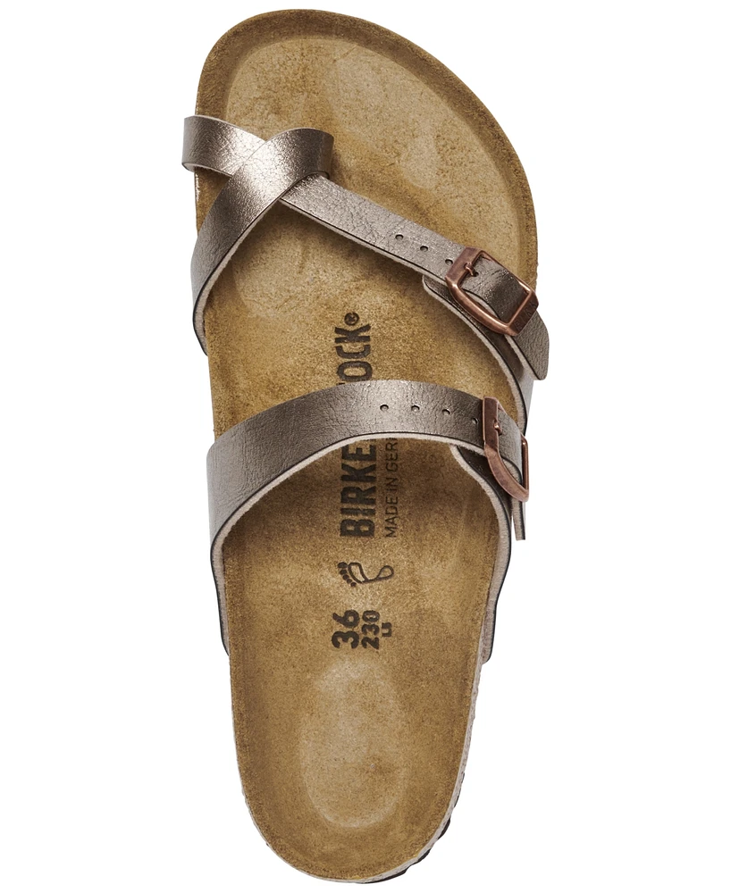 Birkenstock Women's Mayari Birko-Flor Synthetic Leather Sandals from Finish Line