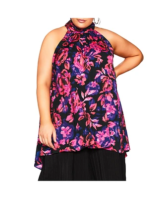 Plus Hi Lo Shine Print Tunic