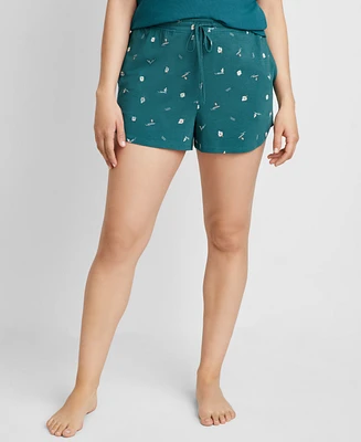 State of Day Women's Printed Knit Sleep Shorts Xs-3X, Created for Macy's