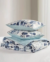 510 Design Gabby Reversible Floral Botanical Seersucker 3-Pc. Comforter Set