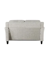 Lifestyle Solutions 56.3" Polyester Harvard Loveseat with Curved Arms