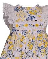 Bonnie Baby Girls Sleeveless Smocked Bee Print Dress