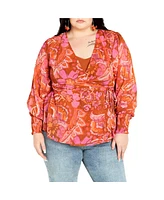 Plus Alexis Print Top