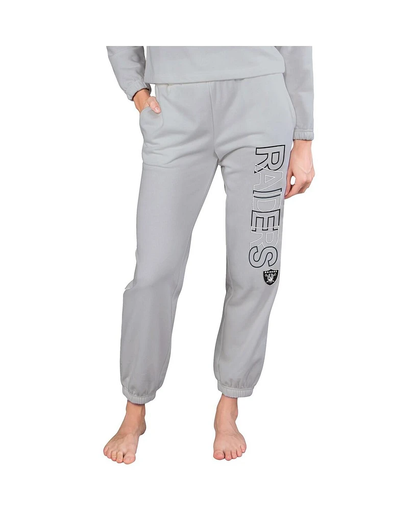 Women's Concepts Sport Gray Las Vegas Raiders Sunray French Terry Pants