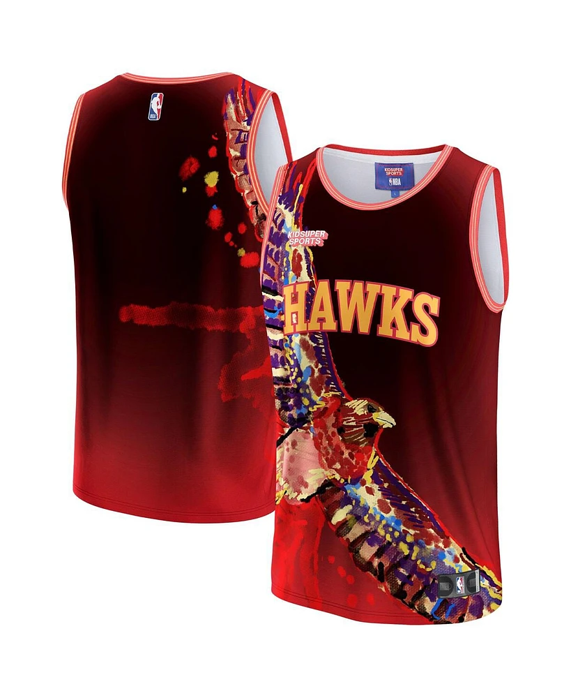 Men's and Women's Nba & KidSuper Studios by Fanatics Red Atlanta Hawks Hometown Jersey