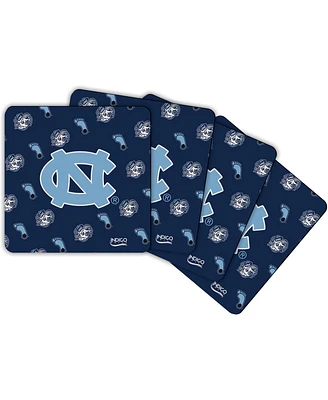 North Carolina Tar Heels Four-Pack Square Repeat Coaster Set