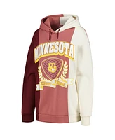 Women's Gameday Couture Maroon Minnesota Golden Gophers Hall of Fame Colorblock Pullover Hoodie