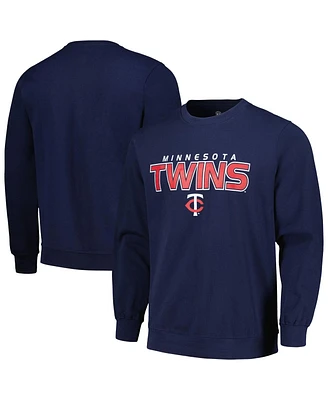 Men's Stitches Navy Minnesota Twins Pullover Sweatshirt