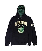 Men's and Women's Nba x Two Hype Black Milwaukee Bucks Culture & Hoops Heavyweight Pullover Hoodie