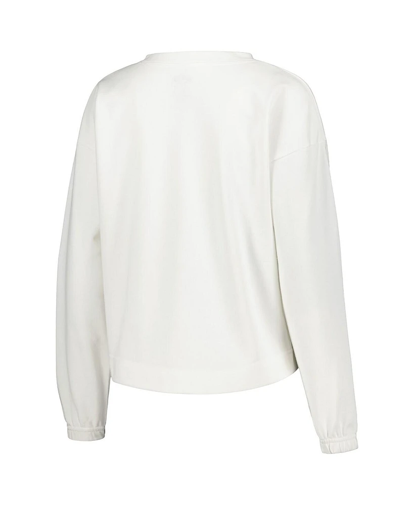 Women's Concepts Sport White Nashville Sc Sunray Notch Neck Long Sleeve T-shirt