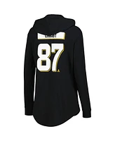 Women's LevelWear Sidney Crosby Black Pittsburgh Penguins Vivid Player Name and Number Pullover Hoodie