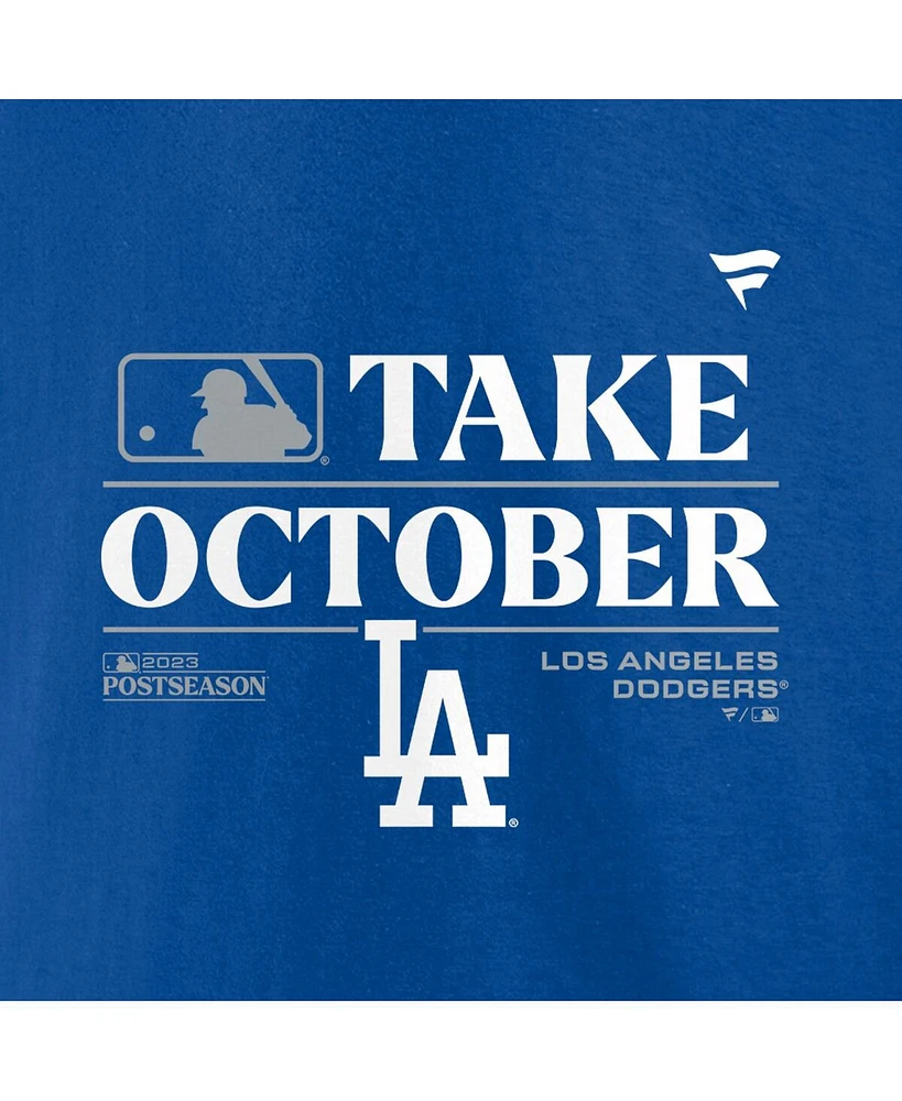 Big Boys Fanatics Royal Los Angeles Dodgers 2023 Postseason Locker Room T-shirt
