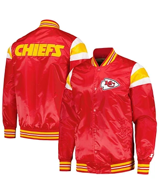 Men's Starter Kansas City Chiefs Satin Full-Snap Varsity Jacket