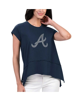 Women's G-iii 4Her by Carl Banks Navy Atlanta Braves Cheer Fashion T-shirt