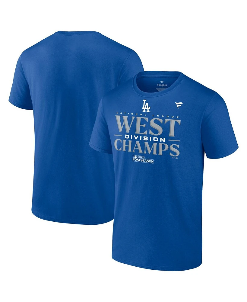 Men's Fanatics Royal Los Angeles Dodgers 2023 Nl West Division Champions Locker Room T-shirt