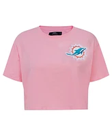 Women's Pro Standard Pink Miami Dolphins Cropped Boxy T-shirt