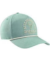 Men's '47 Brand Green Distressed Milwaukee Bucks Canyon Ranchero Hitch Adjustable Hat