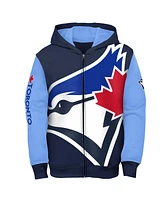 Big Boys Outerstuff Navy, Light Blue Toronto Jays Postcard Full-Zip Hoodie Jacket