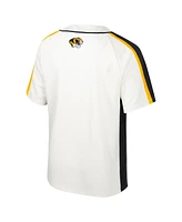 Men's Colosseum Cream Distressed Missouri Tigers Ruth Button-Up Baseball Jersey