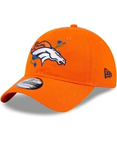 Women's New Era Orange Denver Broncos Gameday Flower 9TWENTY Adjustable Hat