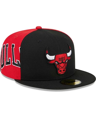 Men's New Era Black, Red Chicago Bulls Gameday Wordmark 59FIFTY Fitted Hat