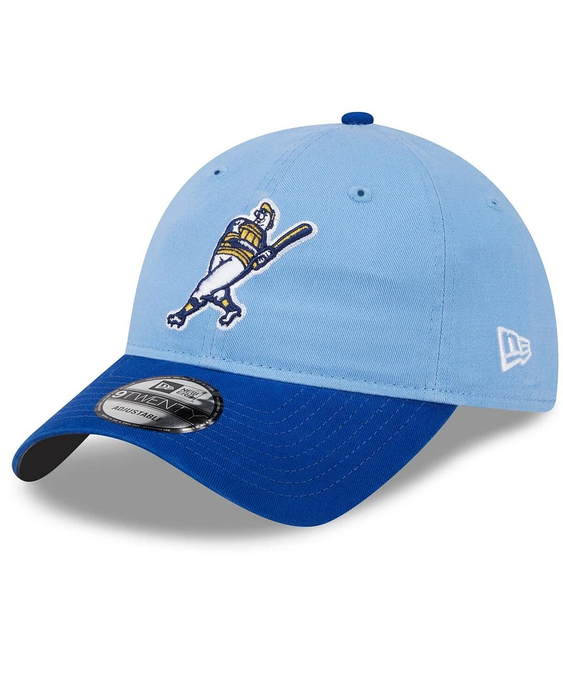 Men's New Era Light Blue Milwaukee Brewers 2024 Batting Practice 9TWENTY Adjustable Hat