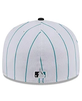 Men's New Era White Miami Marlins 2024 Batting Practice 59FIFTY Fitted Hat