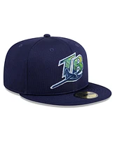 New Era Men's Navy Tampa Bay Rays 2024 Batting Practice 59FIFTY Fitted Hat