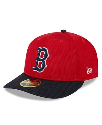 Men's New Era Red Boston Sox 2024 Batting Practice Low Profile 59FIFTY Fitted Hat