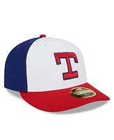 Men's New Era White Texas Rangers 2024 Batting Practice Low Profile 59FIFTY Fitted Hat