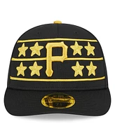 Men's New Era Black Pittsburgh Pirates 2024 Batting Practice Low Profile 59FIFTY Fitted Hat