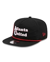 Men's New Era Black Atlanta United Fc Heritage The Golfer Snapback Hat